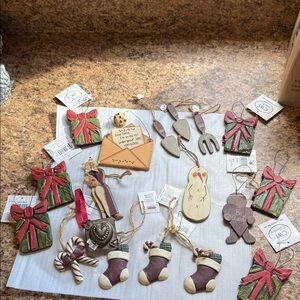 Charming Holiday Ornament Collection with Red and Green Details